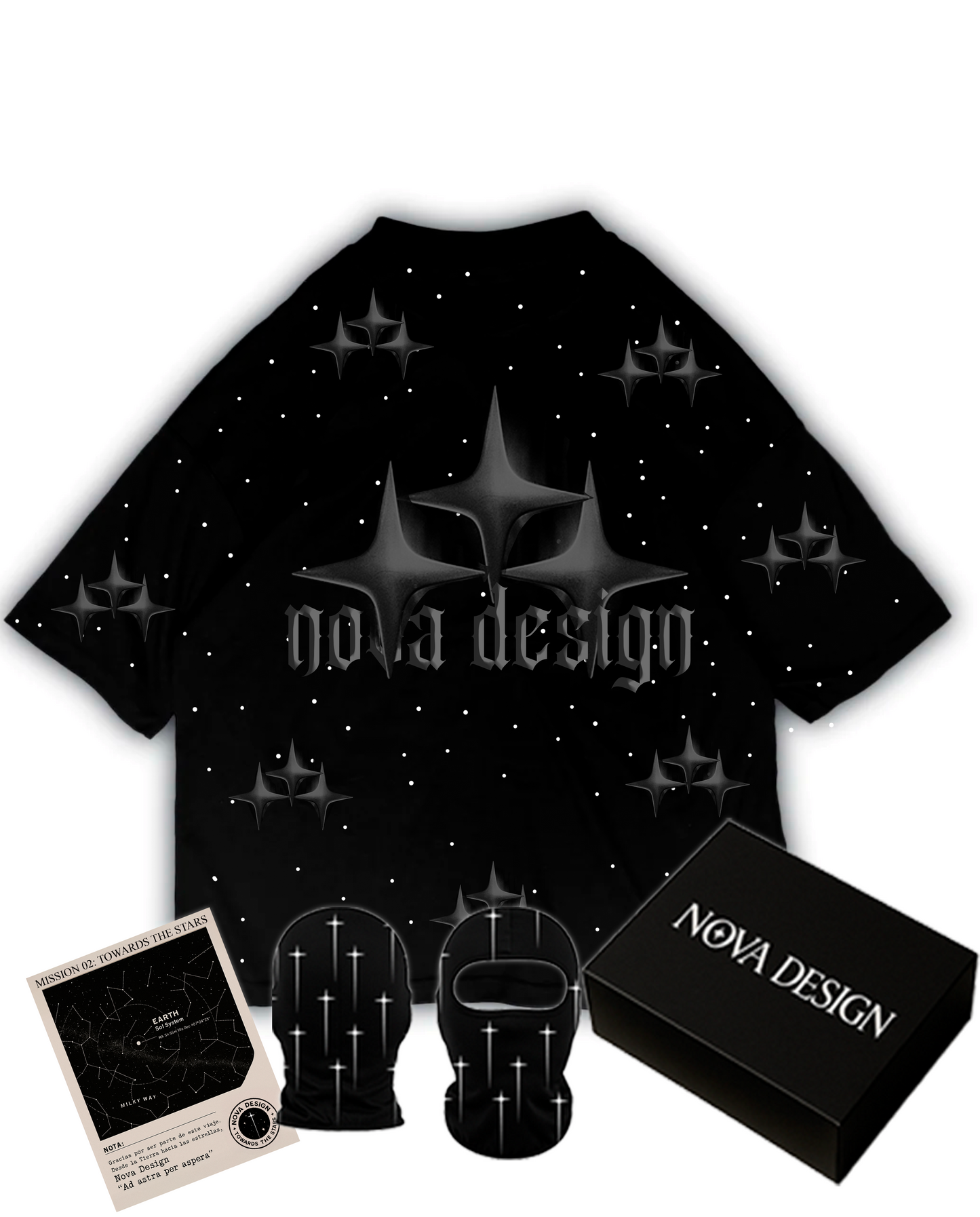 BLACK STARS FULL STARS OVER PREMIUM TEE