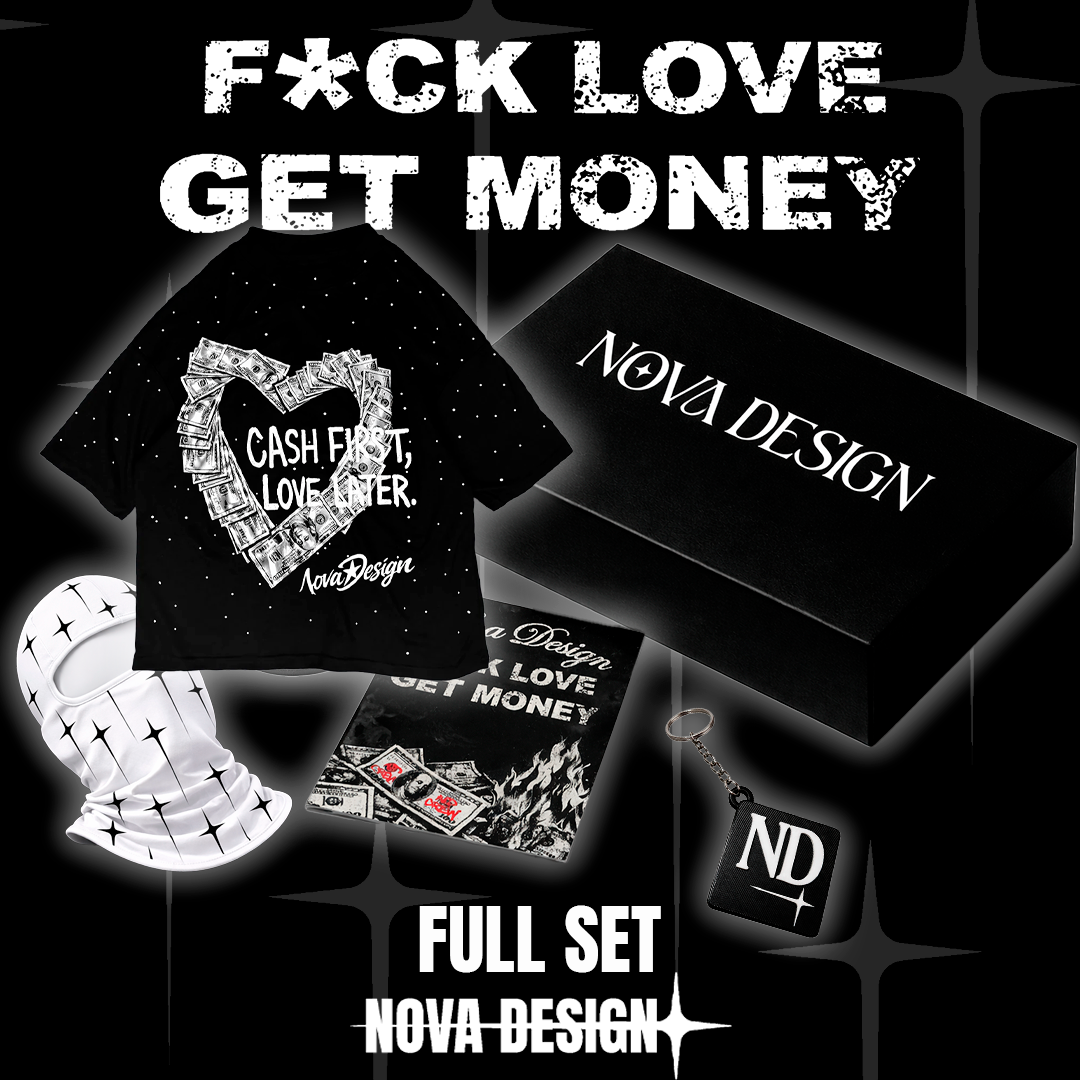 CASH FIRST, LOVE LATER FULL PEDRERIA OVER PREMIUM TEE