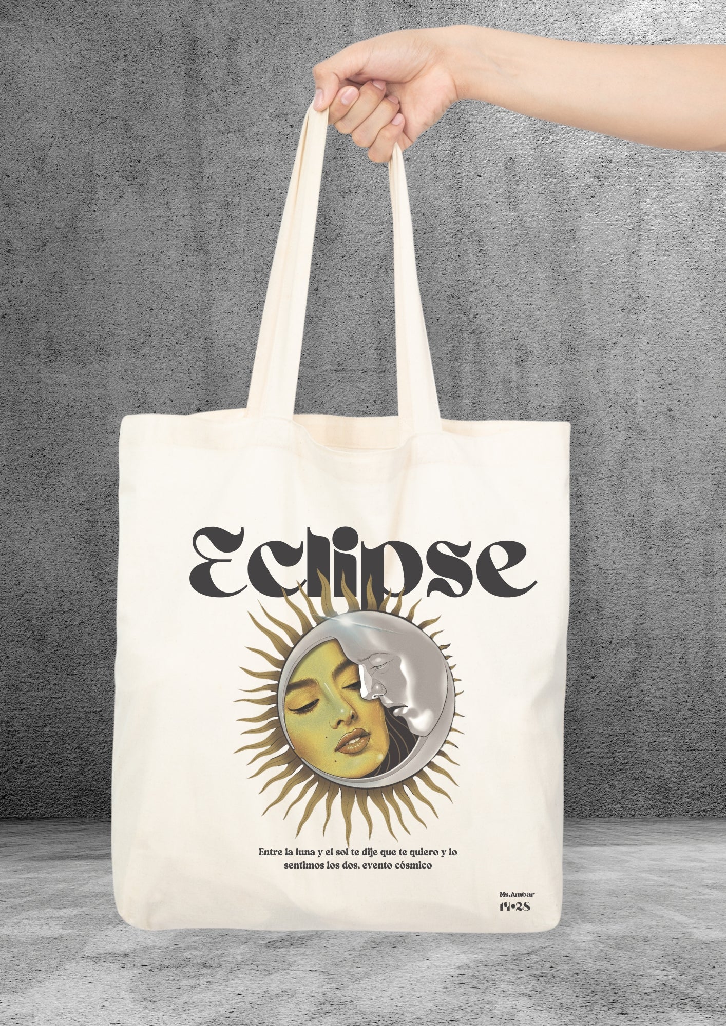 TOTE BAG ECLIPSE FONDO GRIS