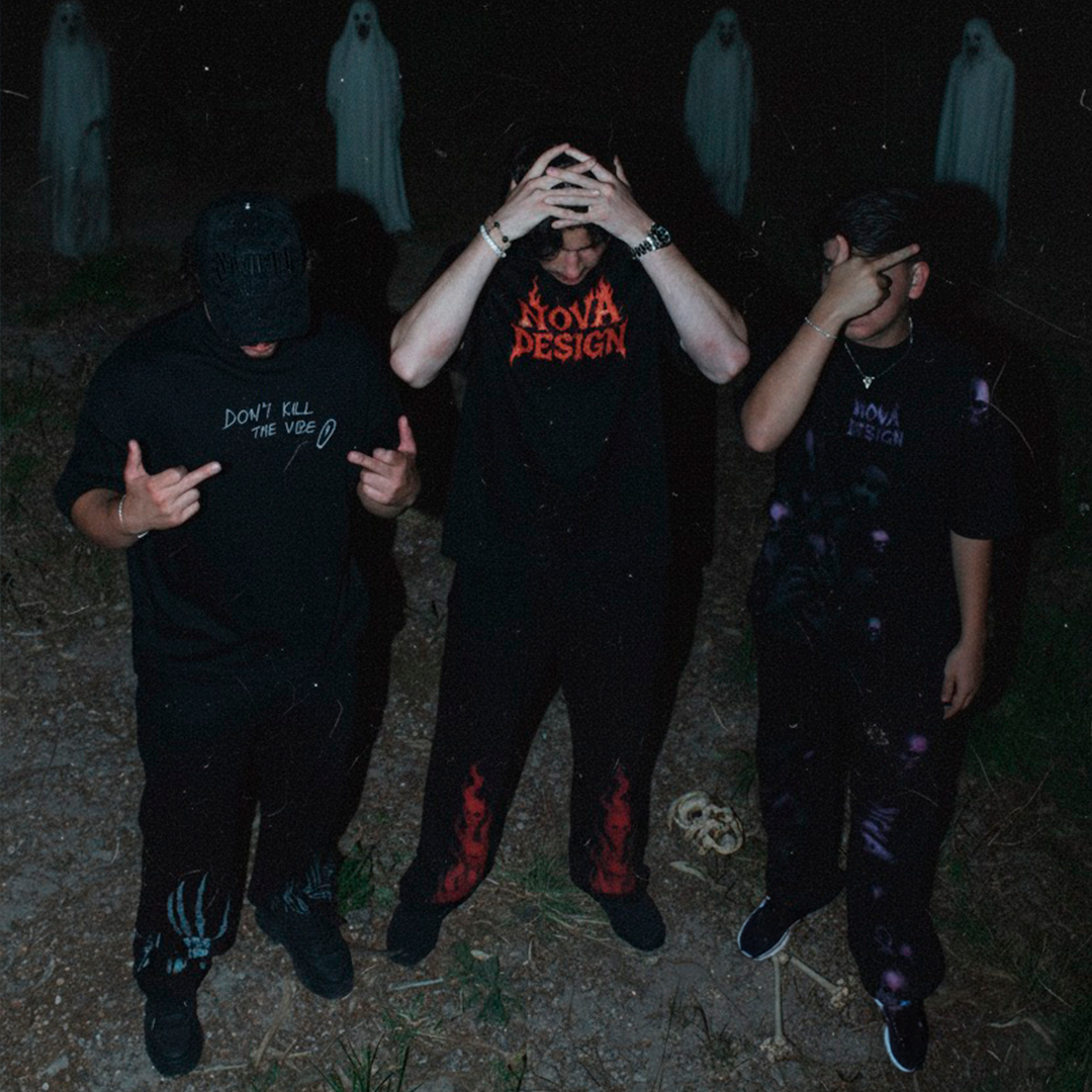 PURPLE SHADOWS FULL PEDRERIA  OVER PREMIUM PANTS