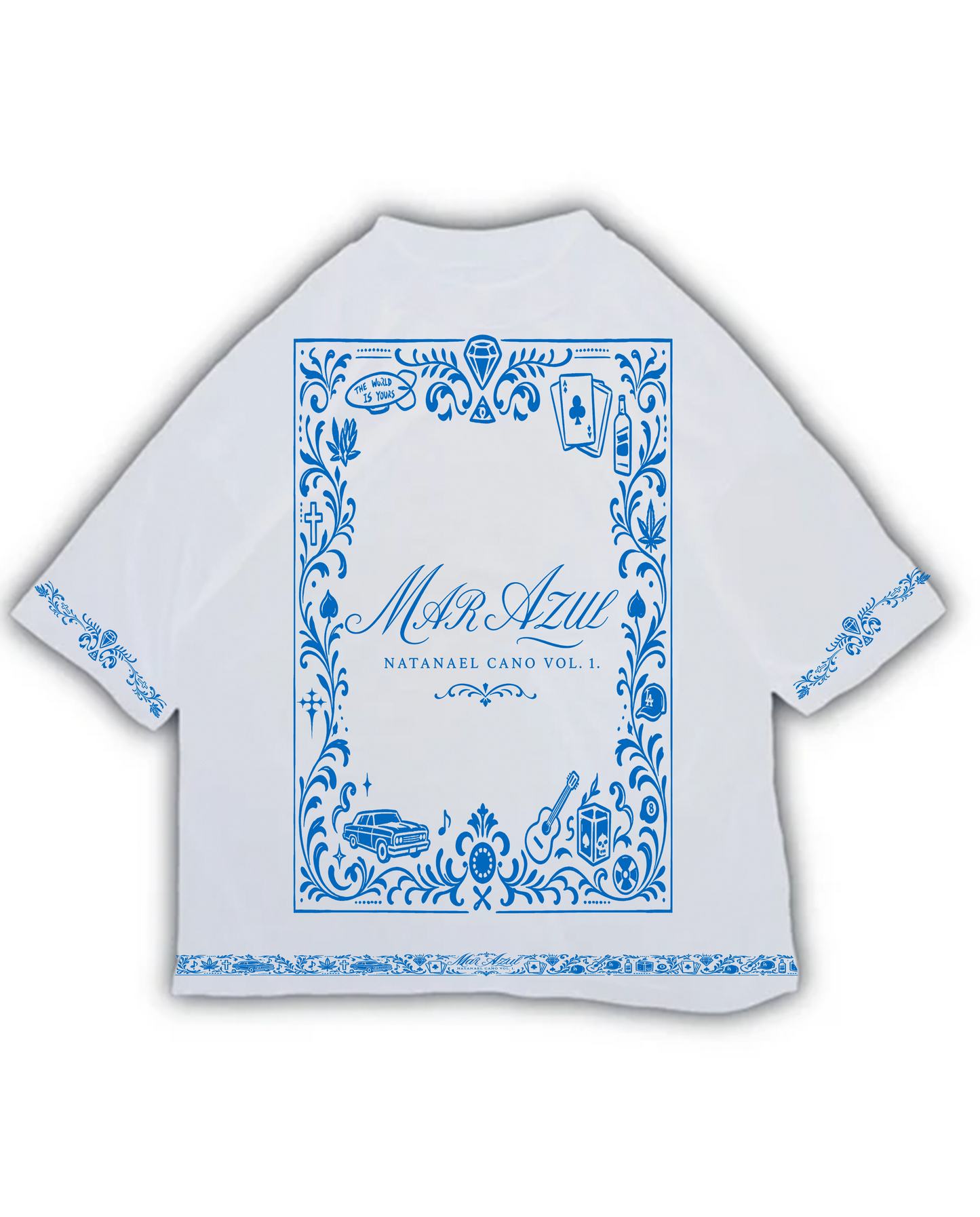 MAR AZUL FULL PEDRERIA OVER PREMIUM TEE