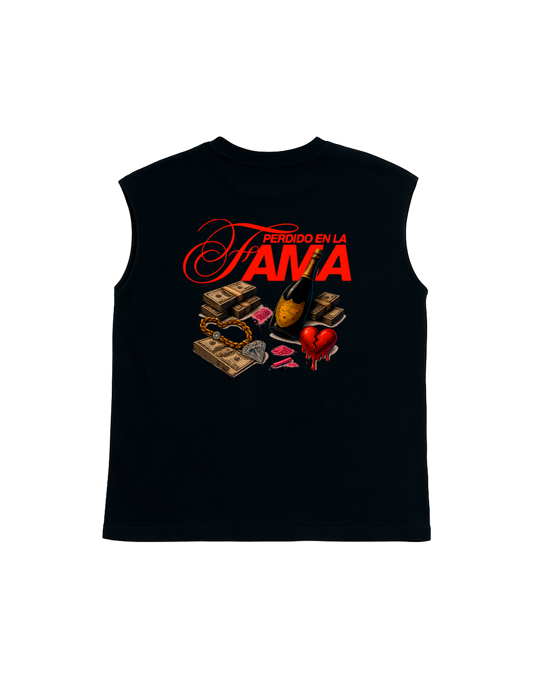 PERDIDO EN LA FAMA OFICIAL MUSCLE PREMIUM TEE