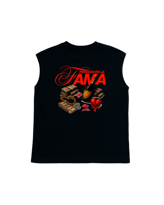 PERDIDO EN LA FAMA OFICIAL MUSCLE PREMIUM TEE